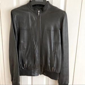 Danier Lamb Leather Bomber Jacket